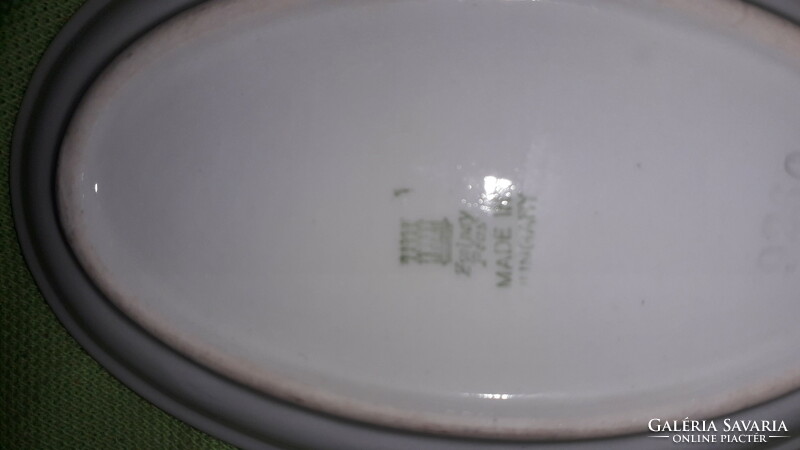 Antique stamped Zsolnay porcelain oval bowl 11 x 7 cm according to the pictures