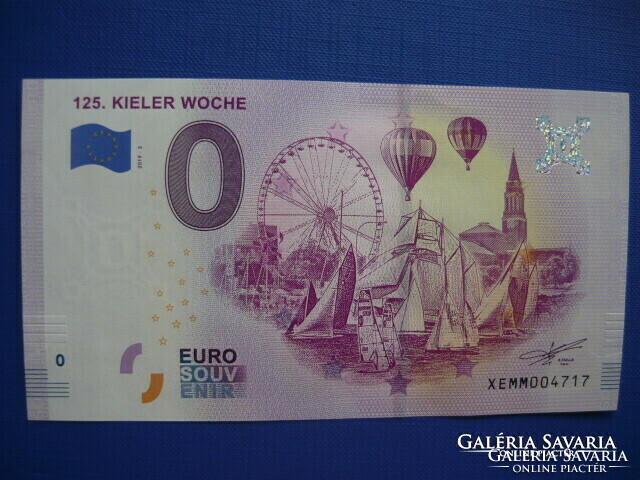 Germany 0 euro 2018 kiel ship ferris wheel! Rare memory paper money! Unc!