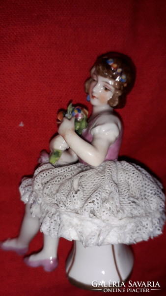 Antique 19th century Oscar schlegelmilch - langewiesen Thuringian porcelain ballerina figurines 4 pieces in one