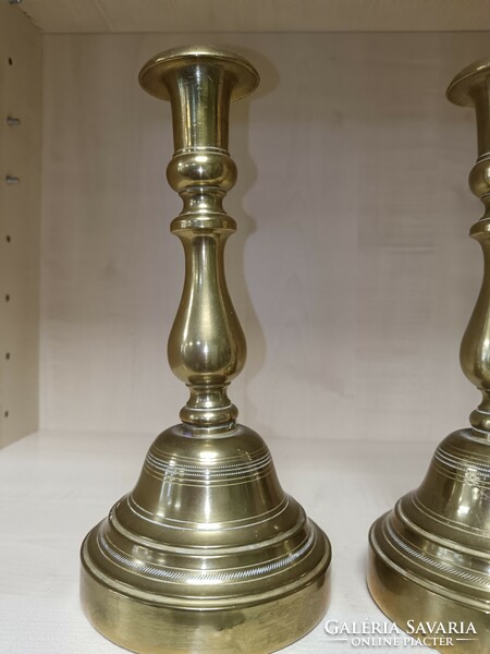 Pair of brass candlesticks