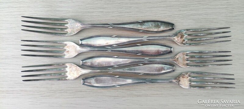 Silver-plated forks, 6 pcs