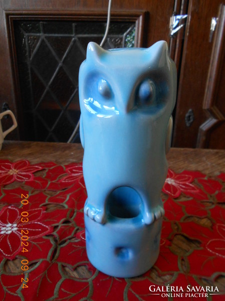 Zsolnay base glaze pipe owl