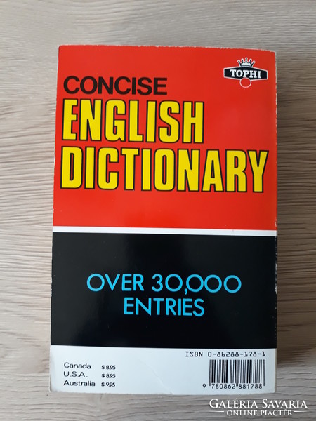 Monolingual English dictionary