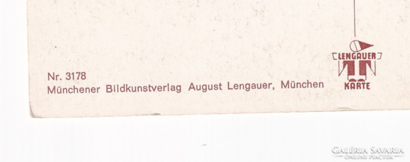 VH:01 Vicces-Humoros képeslap postatiszta "August Lengauer" 1950-70