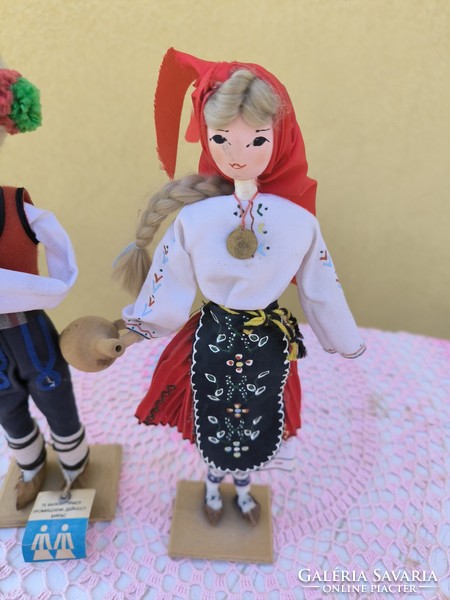 Woman and man doll dressed in folk costumes for sale!