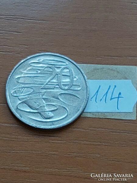 Australia 20 cents 2010 platypus, copper-nickel, ii. Queen Elizabeth 114.