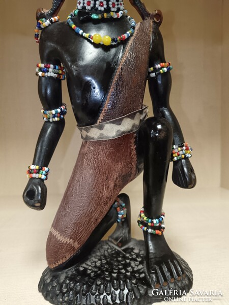 African tribal warrior made of wood