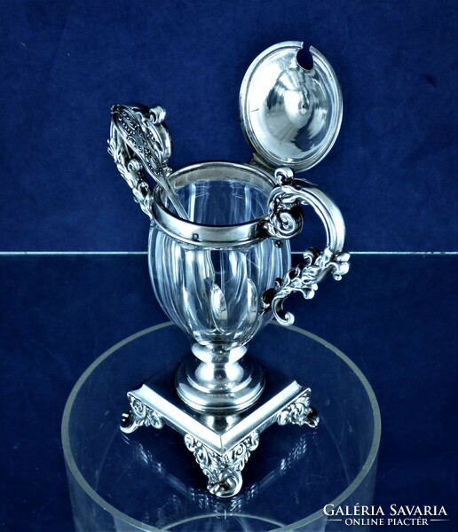 Beautiful, antique silver caviar holder, Paris, ca. 1840!!!