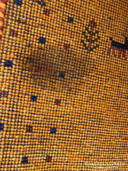 GABBEH - INDIAI kézi csomózású gyapjú futó szőnyeg, 72 x 206 cm