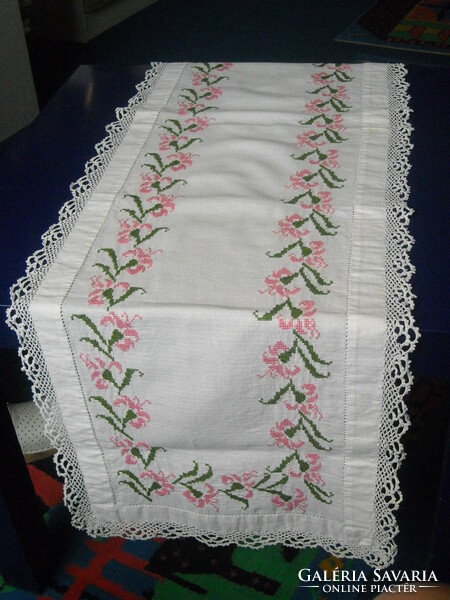 Antique embroidered runner