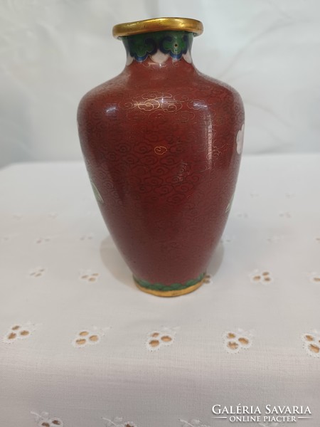 Diaphragm enamel copper vase