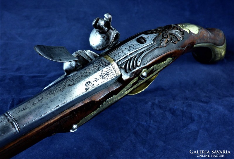 Stunning front-loading, flintlock pistol, Turkish, ca. 1750!