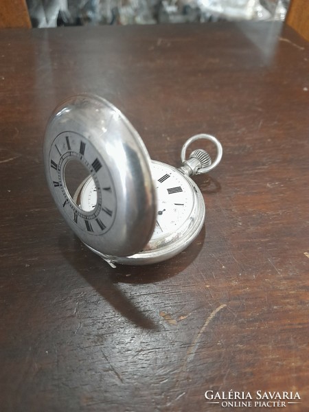 Silver longines hunting pocket watch.