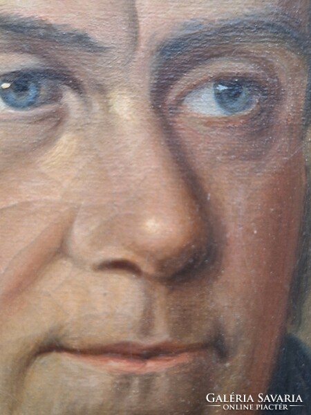 Antique bieder male portrait painting