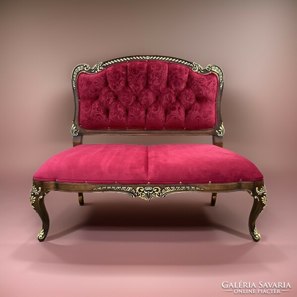 Classic neo-baroque sofa renovated in Chesterfield style