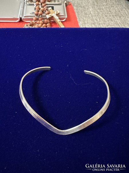 925 Silver rigid bracelet for thicker wrists