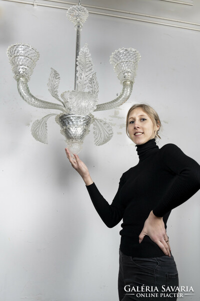 Art deco Murano glass chandelier