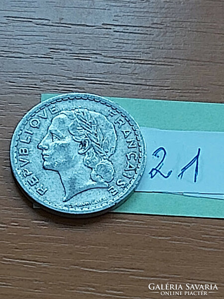 French 5 French francs 1947 alu. 21