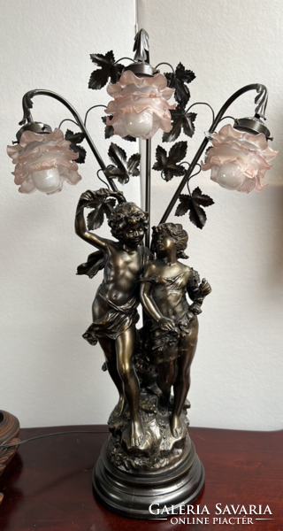 L&s des arts - auguste moreau sculptural classic style table lamp
