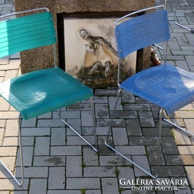 4 darab Pop Art Stilusú  Silimbergo( Italy)  gyártmányú Kockamintás szék