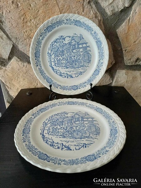 Antique Brighton English faience plate 2 pcs