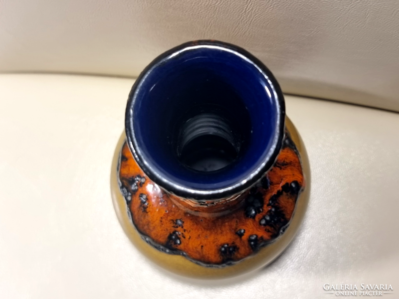 *Marei keramik ﻿﻿painted-glazed ceramic vase / with rückskös-dribbled glazed neck, second half of the xx century.