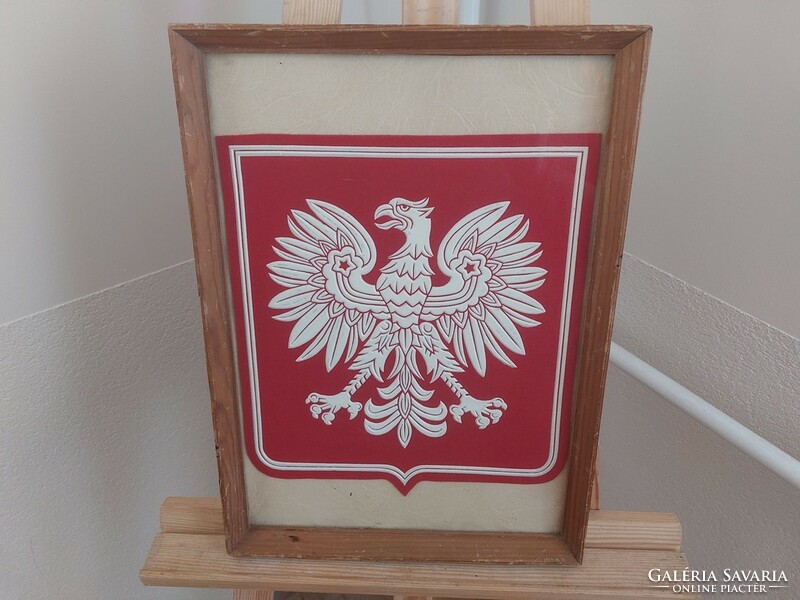 (K) old Polish coat of arms with frame 33x45 cm