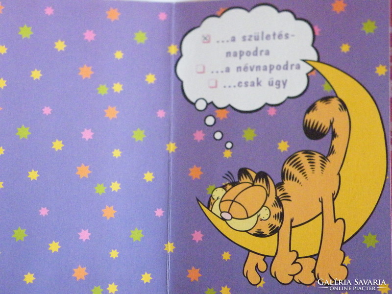 Régi Garfield képeslap 1996 - saját gyűjteményből -