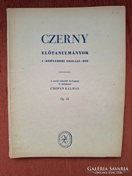 Czerny: preliminary studies for the school of dexterity music