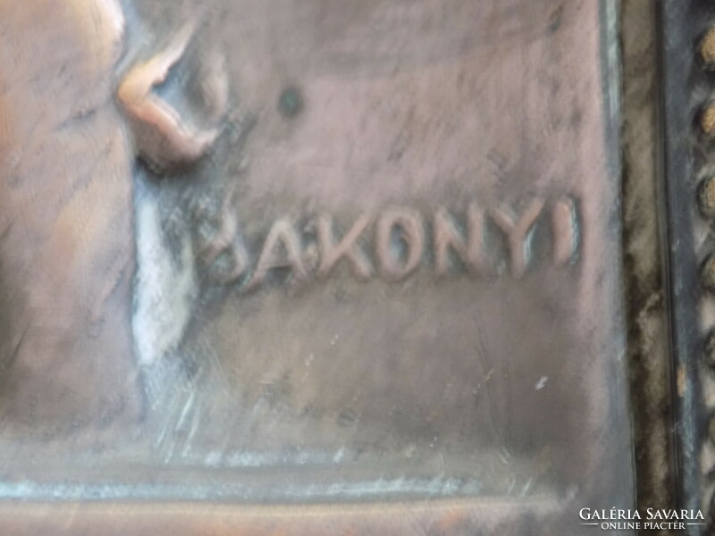 Sándor Bakonyi (1893-1937) St. Theresa bronze relief !!