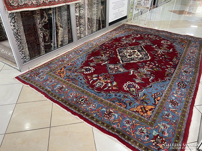 OF4 Eredeti Iráni Tabríz kézi csomózású gyapjú perzsa szőnyeg 220X345CM INGYEN FUTÁR