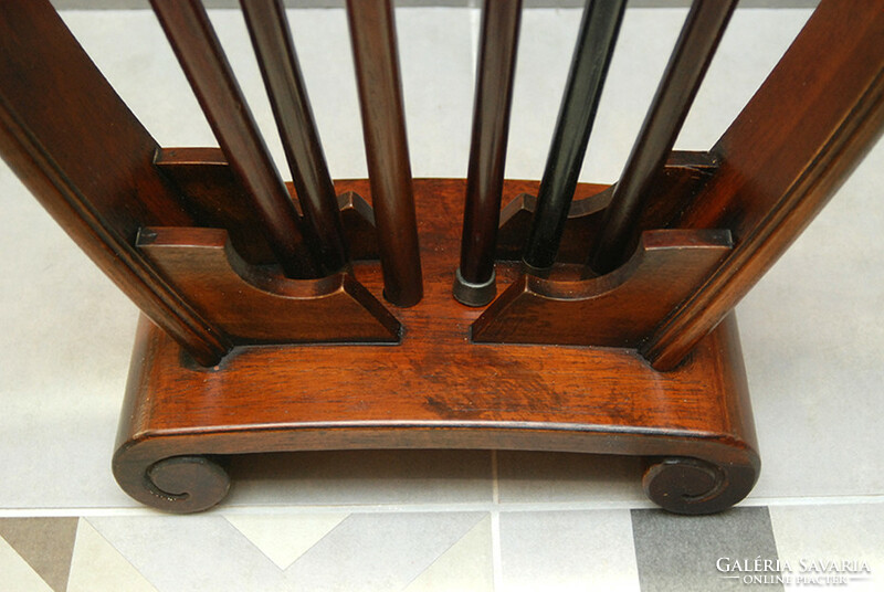 Cane holder, walking stick holder, with baroque style mark, including canes