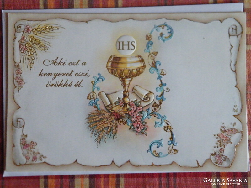 Postcard commemorating an old first communion - from own collection -