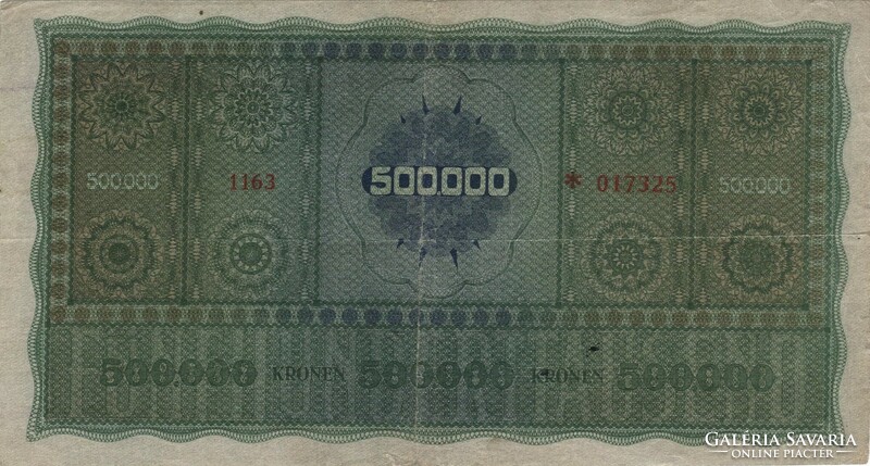 500000 korona kronen 1922 RRR Ausztria Nagyon ritka