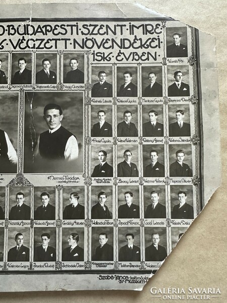 The students who graduated from the Cistercian high school of St. Imre in Budapest are: 1928-1929.