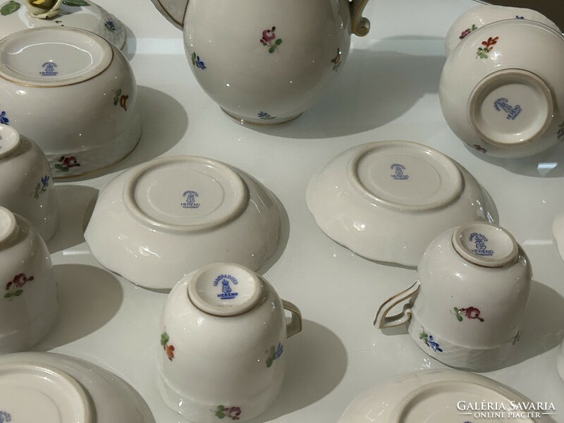 Old Herend porcelain coffee set for 6 people