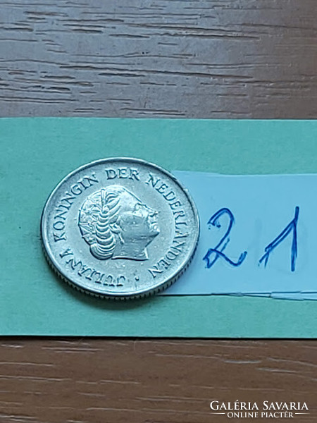 Netherlands 25 cents 1966 Queen Juliana, nickel 21