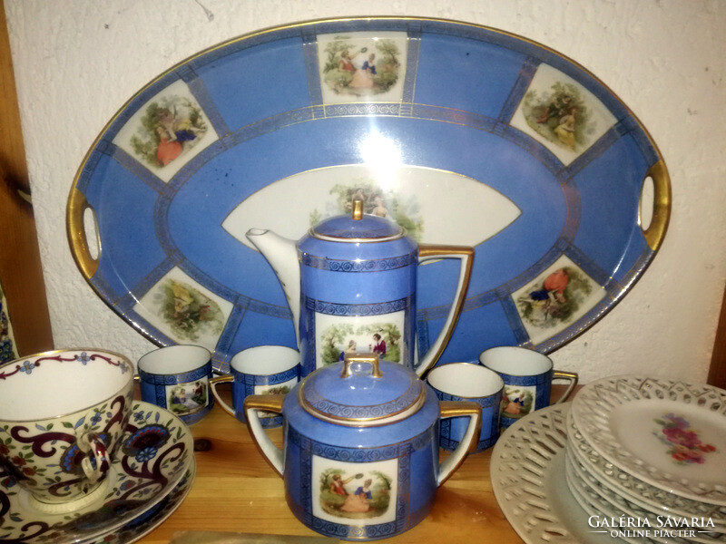 Royal vienna giga tray and 4-grain mocha set-- art&decoration