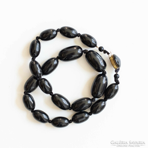 Black amber necklace