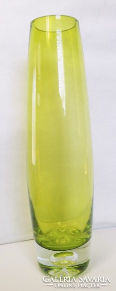 Uranium-containing neon-green artdeco vase murano, unique modern work of art rarity