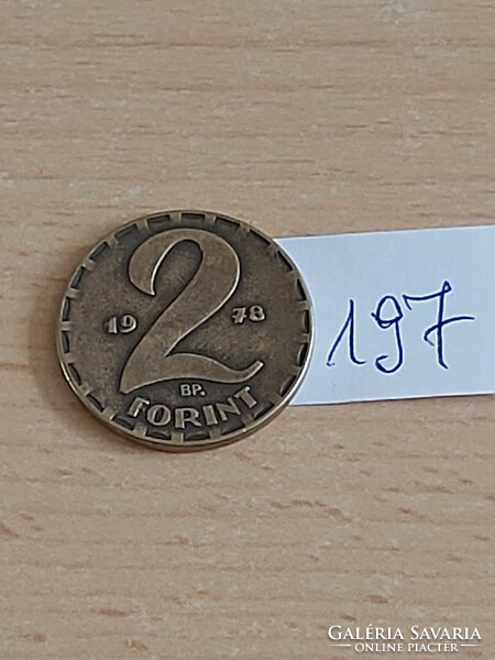 MAGYAR NÉPKÖZTÁRSASÁG 2 FORINT 1978  Sárgaréz   197