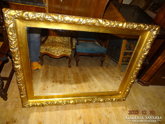Large gold-plated antique picture frame mirror frame 90x114 cm