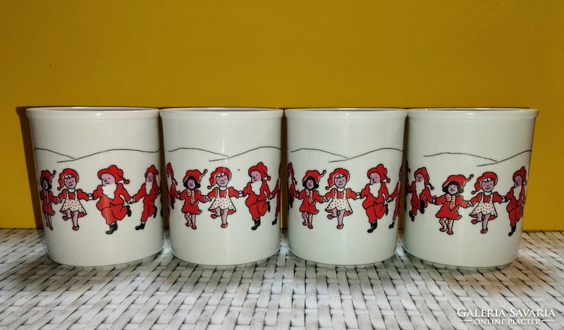 4 Pieces zsolnay - Santa Claus themed mug