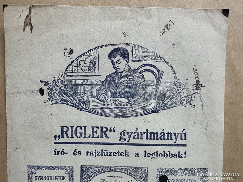 „RIGLER" gyártmányú  író- és rajzfüzetek a legjobbak! Reklám