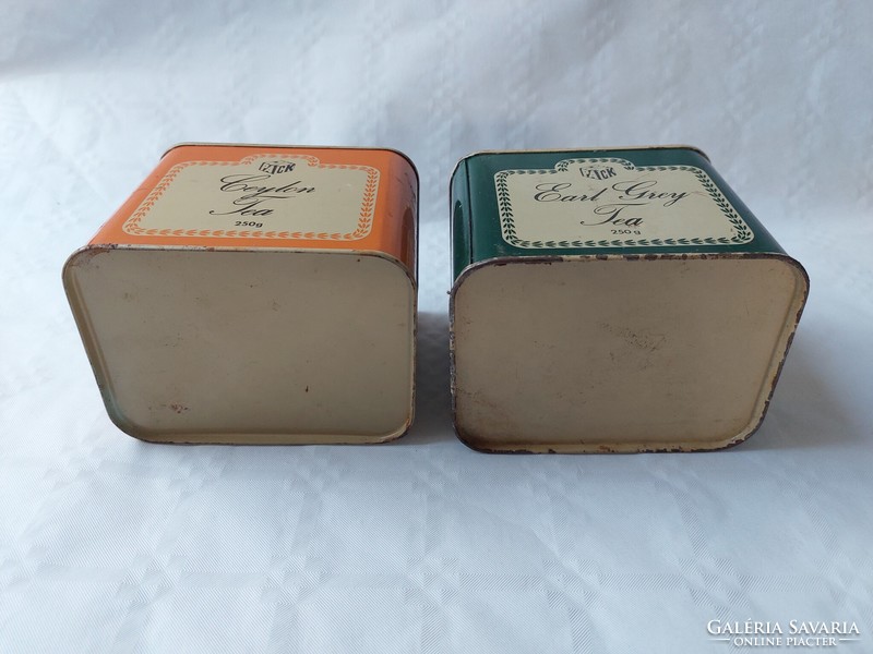 Retro metal box compack tea box 2 pcs