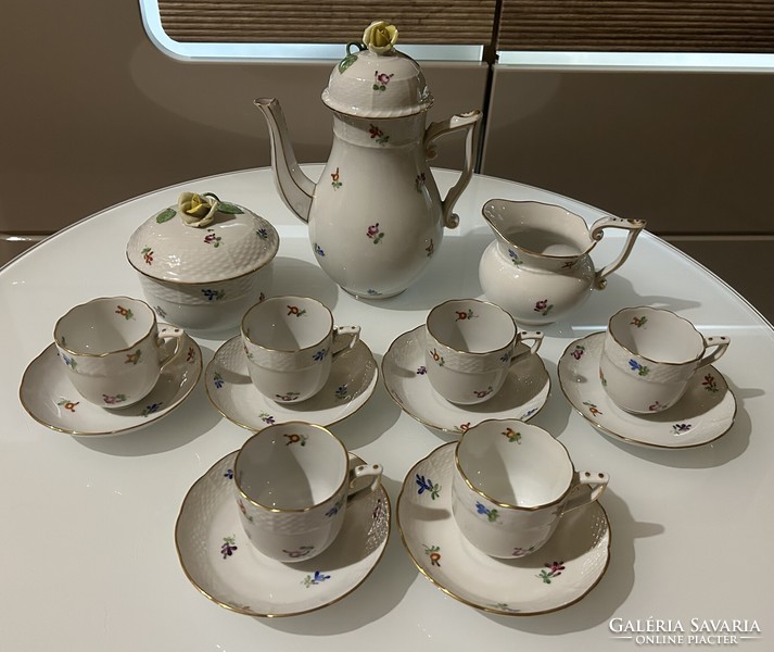 Old Herend porcelain coffee set for 6 people