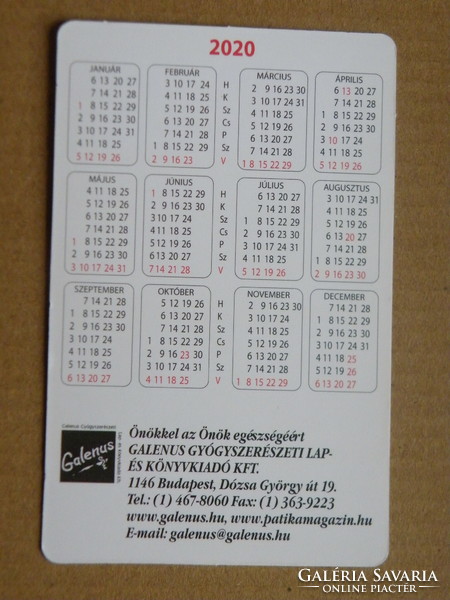 25 years of pharmacy magazine card calendar (galenus pharmaceutics paper -és könyvídádó kft. (2020)