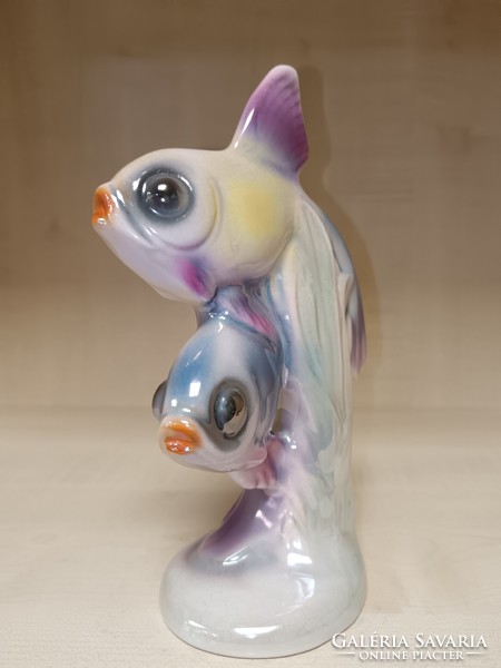 Applied art luster glazed ceramic fish