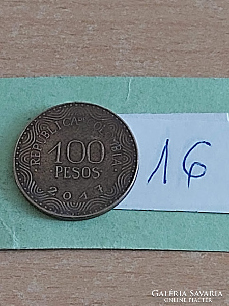 KOLUMBIA COLOMBIA 100 PESOS 2017 Frailejón növény, Sárgarézzel bevont acél  16