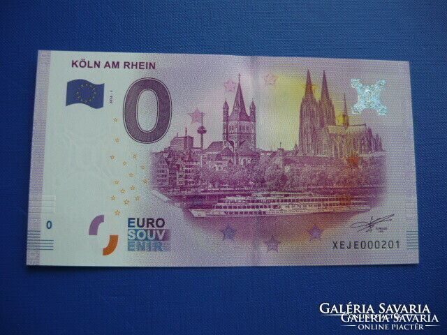 Germany 0 euro 2016 cologne am rhein cathedral ship! Rare memory paper money! Unc!